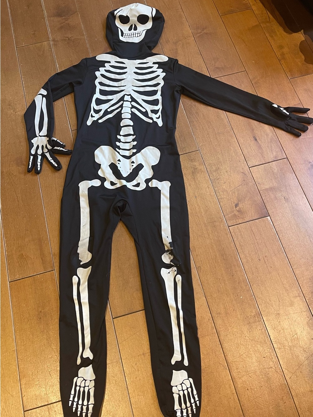 Black Skeleton Jumpsuit Kids Halloween Costume